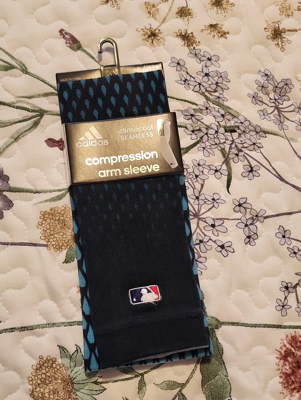 adidas Black and Blue Compression Arm Sleeve - climacool Seamless